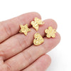 Geometric Stainless Steel Embossed Butterfly Flower Heartshaped Electroplated Earrings Accessories