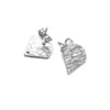 Geometric Stainless Steel Embossed Butterfly Flower Heartshaped Electroplated Earrings Accessories
