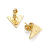 Geometric Stainless Steel Embossed Butterfly Flower Heartshaped Electroplated Earrings Accessories