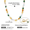 Geometric Stainless Steel Necklace With Pvd Gold Plating Regular Chain And Lobster Clasp For Women