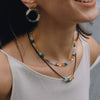 Geometric Stainless Steel Necklace With Pvd Gold Plating Regular Chain And Lobster Clasp For Women