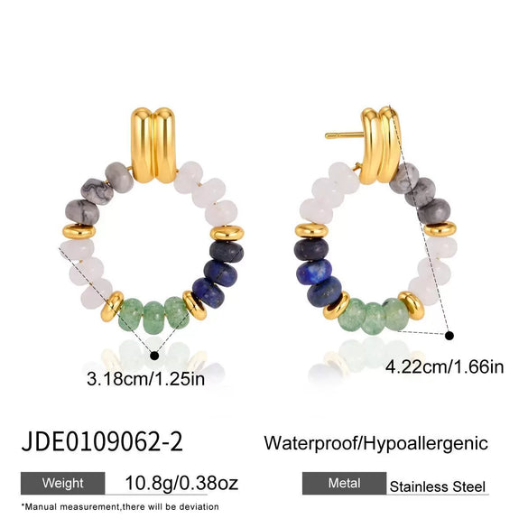 Geometric Stainless Steel Necklace With Pvd Gold Plating Regular Chain And Lobster Clasp For Women