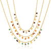 Geometric Stainless Steel Pendant Necklace With Pvd Vacuum Gold Plating And Regular Chain For Women