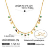 Geometric Stainless Steel Pendant Necklace With Pvd Vacuum Gold Plating And Regular Chain For Women