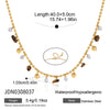 Geometric Stainless Steel Pendant Necklace With Pvd Vacuum Gold Plating And Regular Chain For Women