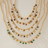 Geometric Stainless Steel Pendant Necklace With Pvd Vacuum Gold Plating And Regular Chain For Women