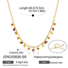 Geometric Stainless Steel Pendant Necklace With Pvd Vacuum Gold Plating And Regular Chain For Women