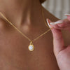 Geometric Stainless Steel Pendant Necklace With Pvd Vacuum Gold Plating And Regular Chain For Women