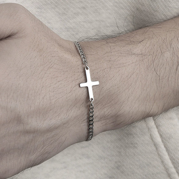 Geometric Stainless Steel Triangle Bracelet Handmade Design