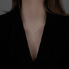 Geometric Tassel Necklace For Women Real Gold Electroplated Alloy Cold Style Simple Clavicle Chain