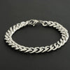Geometric Titanium Steel Cuban Link Bracelet With Electroplated Finish Unisex Fashion Jewelry