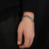 Geometric Titanium Steel Cuban Link Bracelet With Electroplated Finish Unisex Fashion Jewelry