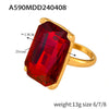 Geometric 316L Stainless Steel Goldplated Ring Unisex Electroplated Design