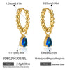 Geometric Titanium Steel Pearl Earrings For Women Minimalist Electroplated Stainless Steel Fashion Jewelry