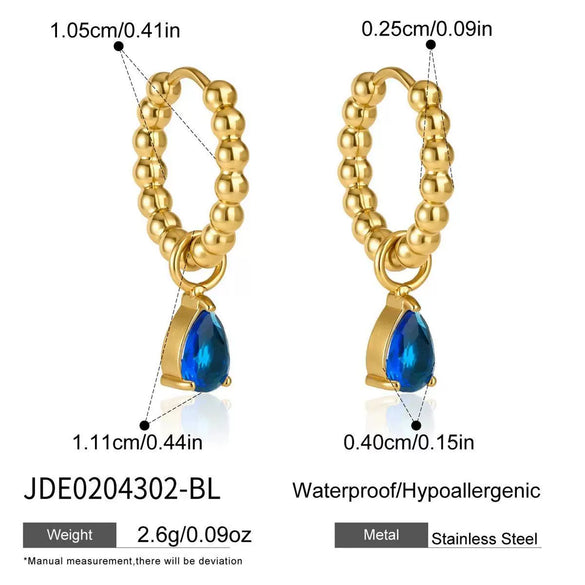 Geometric Titanium Steel Pearl Earrings For Women Minimalist Electroplated Stainless Steel Fashion Jewelry