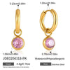 Geometric Titanium Steel Pearl Earrings For Women Minimalist Electroplated Stainless Steel Fashion Jewelry