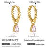 Geometric Titanium Steel Pearl Earrings For Women Minimalist Electroplated Stainless Steel Fashion Jewelry