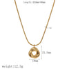 Geometric Triangle Stainless Steel Necklace Earrings Jewelry Suit With Electroplating For Women