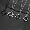 Geometric Triangle Sweater Chain Necklace Set With Electroplated Alloy Ushaped Pendant Unisex Fashion Jewelry
