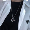 Geometric Triangle Sweater Chain Necklace Set With Electroplated Alloy Ushaped Pendant Unisex Fashion Jewelry