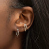 Geometric Twisted Design Earrings With Silver Needle And Copper Electroplated Retro Simple Earrings For Women