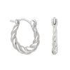 Geometric Twisted Design Earrings With Silver Needle And Copper Electroplated Retro Simple Earrings For Women