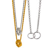 Geometric Vintage Necklace With Titanium Steel Chain Medieval Style Collarbone Jewelry For Women