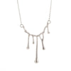 Geometric Water Drop Pendant Alloy Necklace Electroplated Handmade Elegant Light Luxury Clavicle Chain For Women