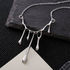 Geometric Water Drop Pendant Alloy Necklace Electroplated Handmade Elegant Light Luxury Clavicle Chain For Women