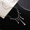 Geometric Water Drop Pendant Alloy Necklace Electroplated Handmade Elegant Light Luxury Clavicle Chain For Women