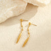 Geometric Water Drop Titanium Steel Earrings Electroplated Fashion Nonfading