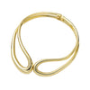 Geometric Zinc Alloy Choker Necklace With Smooth Circular Ring Links Hollow Design And Electroplated Finish