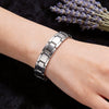Geometric Zinc Alloy Magnetic Chain Bracelet With Detachable Design And Polished Finish For Men And Women
