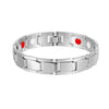 Geometric Zinc Alloy Magnetic Chain Bracelet With Detachable Design And Polished Finish For Men And Women