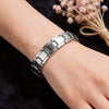 Geometric Zinc Alloy Magnetic Chain Bracelet With Detachable Design And Polished Finish For Men And Women