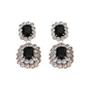 Geometric Zircon Earrings Sophisticated Style