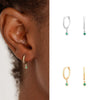 Geometric Zircon Inlay Women's Earrings