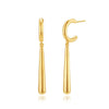 Geometrically Irregular Twisted C Shaped Unisex Earrings In Copper With Zirconia Design