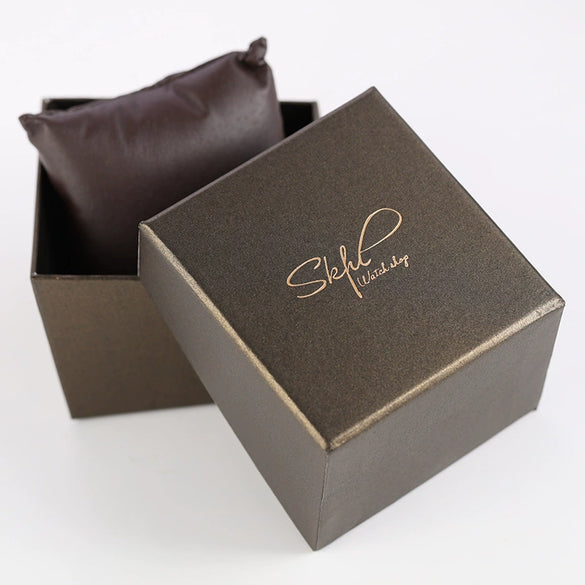 Gift Box For Bow Watch Jewelry Rust Brown Packaging Bag