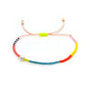 Girls Beaded Natural Freshwater Pearl Bracelet Glass Glaze Geometric Hand Woven
