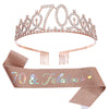 Girls Birthday Crown Shoulder Strap Set Alloy Electroplating Simple Style