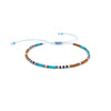 Girls Bohemian Retro Handwoven Glass And Glaze Tiny Bracelet With Geometric Pattern