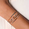 Girls Bohemian Retro Handwoven Glass And Glaze Tiny Bracelet With Geometric Pattern