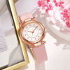 Girls' Casual Allmatch Mini Elegant Student Belt Watch Alloy Case Ordinary Glass Mirror Iron Buckle Imitation Leather Strap Round Dial