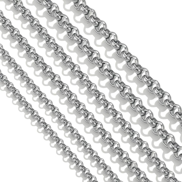 Girls Clavicle Sweater Pendant Chain Stainless Steel Oshaped Round Pearl Rice Chain With Electrolytic Polishing