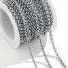 Girls Clavicle Sweater Pendant Chain Stainless Steel Oshaped Round Pearl Rice Chain With Electrolytic Polishing