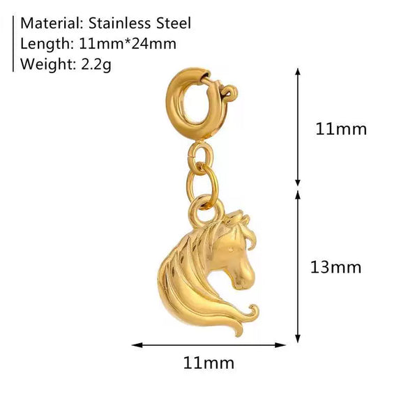 Girls Fashion Marine Life Insect Flower And Grass Series Stainless Steel Pendant Furnace Vacuum Plated