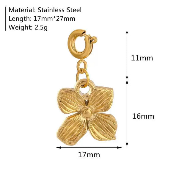 Girls Fashion Marine Life Insect Flower And Grass Series Stainless Steel Pendant Furnace Vacuum Plated