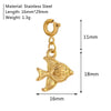 Girls Fashion Marine Life Insect Flower And Grass Series Stainless Steel Pendant Furnace Vacuum Plated