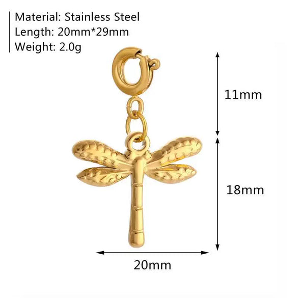 Girls Fashion Marine Life Insect Flower And Grass Series Stainless Steel Pendant Furnace Vacuum Plated